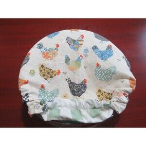 KitchenAid Bowl Cover: Chickens and Sage Check, Reversible Mixer Cover